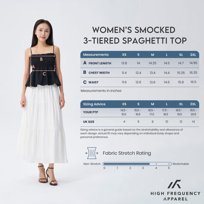 HFA Women’s Smocked 3-Tiered Spaghetti Top