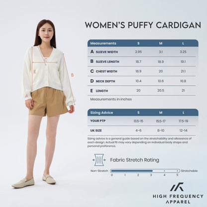 HFA Women's Puffy Knitted Cardigan