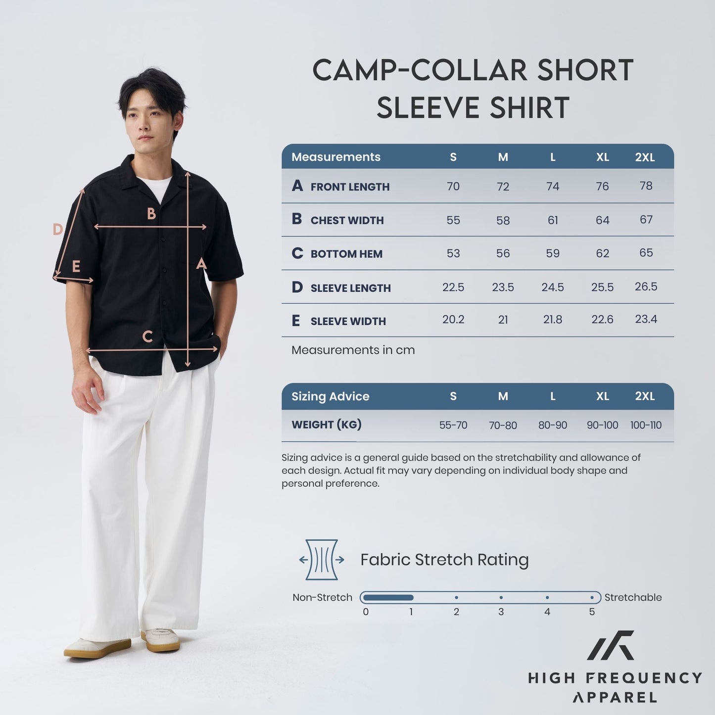hfa men’s camp-collar short sleeve shirt - relaxed fit