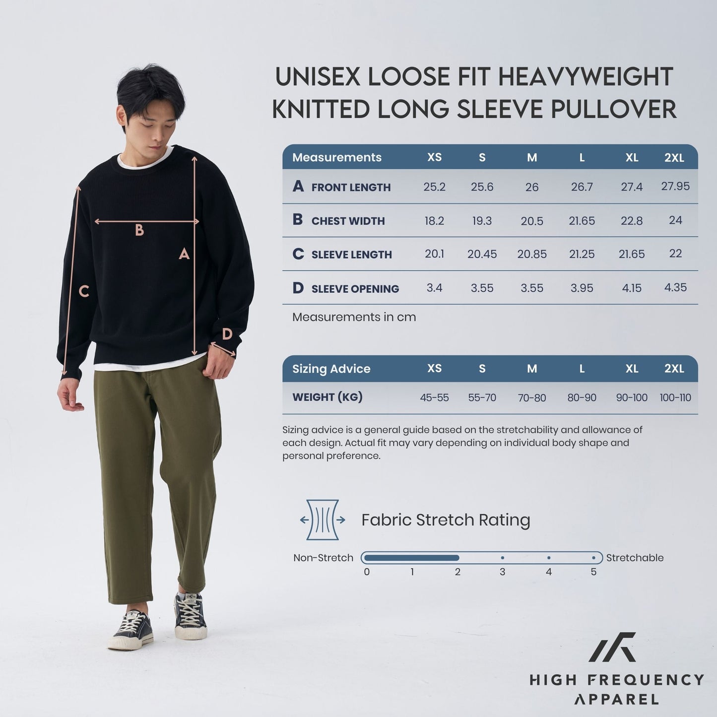 hfa unisex loose fit heavyweight knitted long sleeve pullover