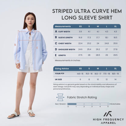 [PRE-LAUNCH] HFA Unisex Striped Ultra Curved Hem Long Sleeve Relaxed Shirt