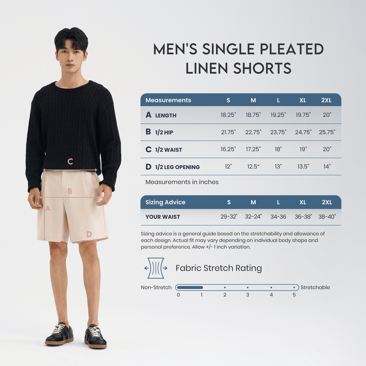 single pleated linen shorts