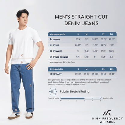 Straight Cut Denim Jeans