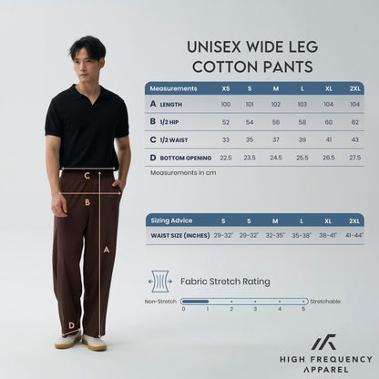 Wide Leg Relaxed Cotton Pants