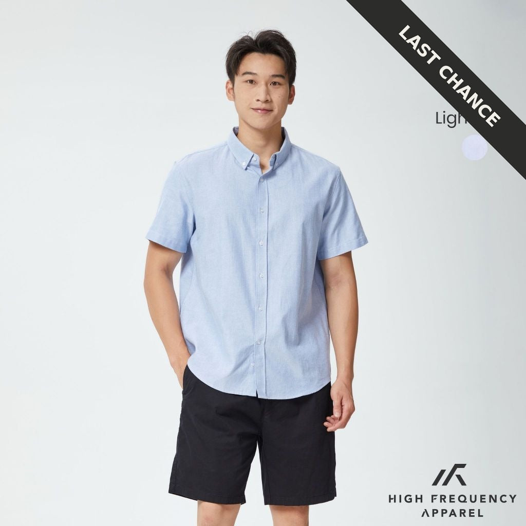 oxford short sleeve relax fitted shirt - 100% premium cotton
