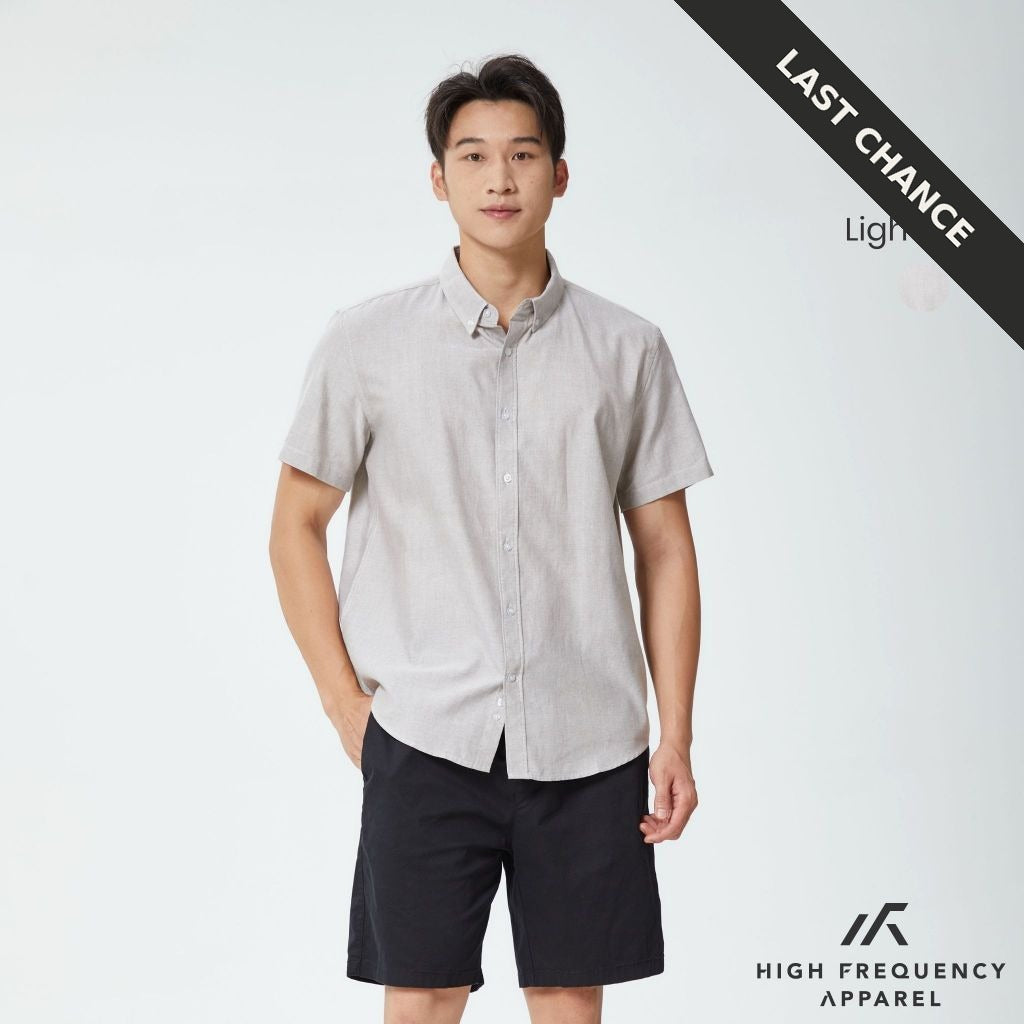 oxford short sleeve relax fitted shirt - 100% premium cotton