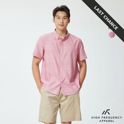Oxford Short Sleeve Relax Fitted Shirt - 100% Premium Cotton
