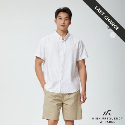 Oxford Short Sleeve Relax Fitted Shirt - 100% Premium Cotton