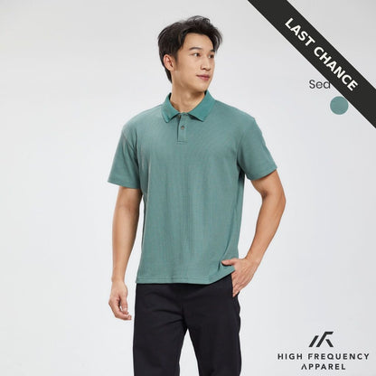 Waffle Knitted Polo T-Shirt