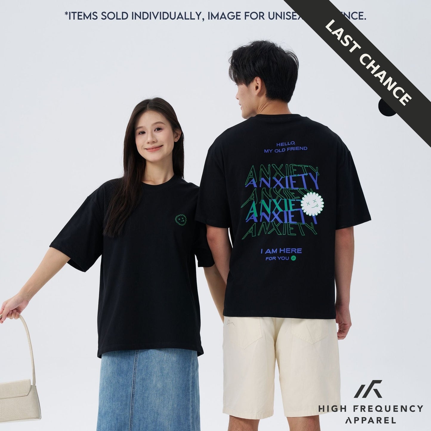 unisex anxiety oversized graphic tee