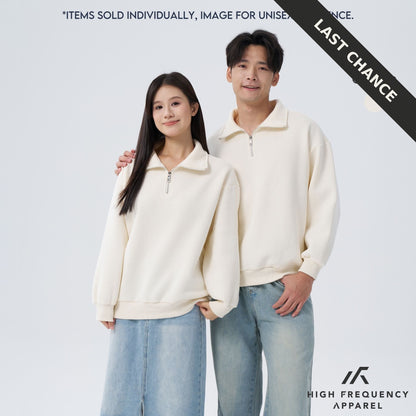 Unisex Half Zip Long Sleeve Sweatshirt