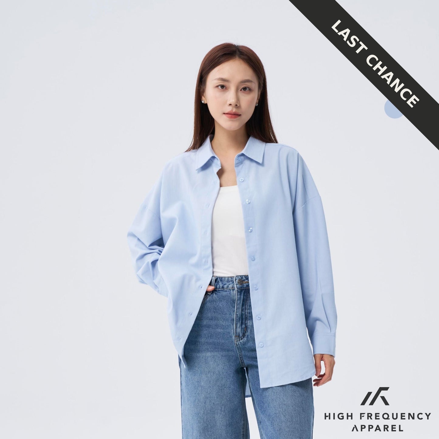 unisex ultra curved hem long sleeve relaxed shirt