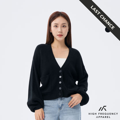 Puffy Knitted Cardigan