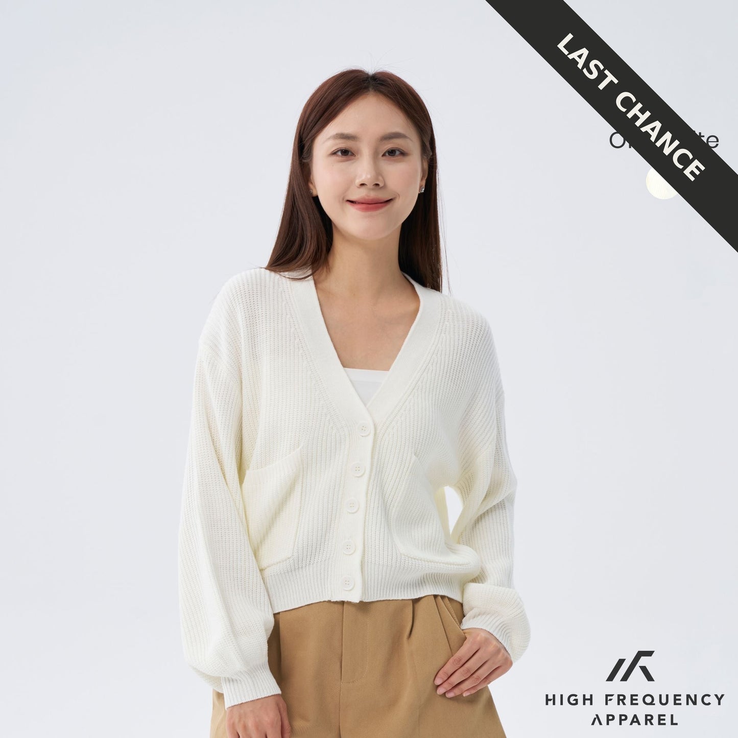 puffy knitted cardigan
