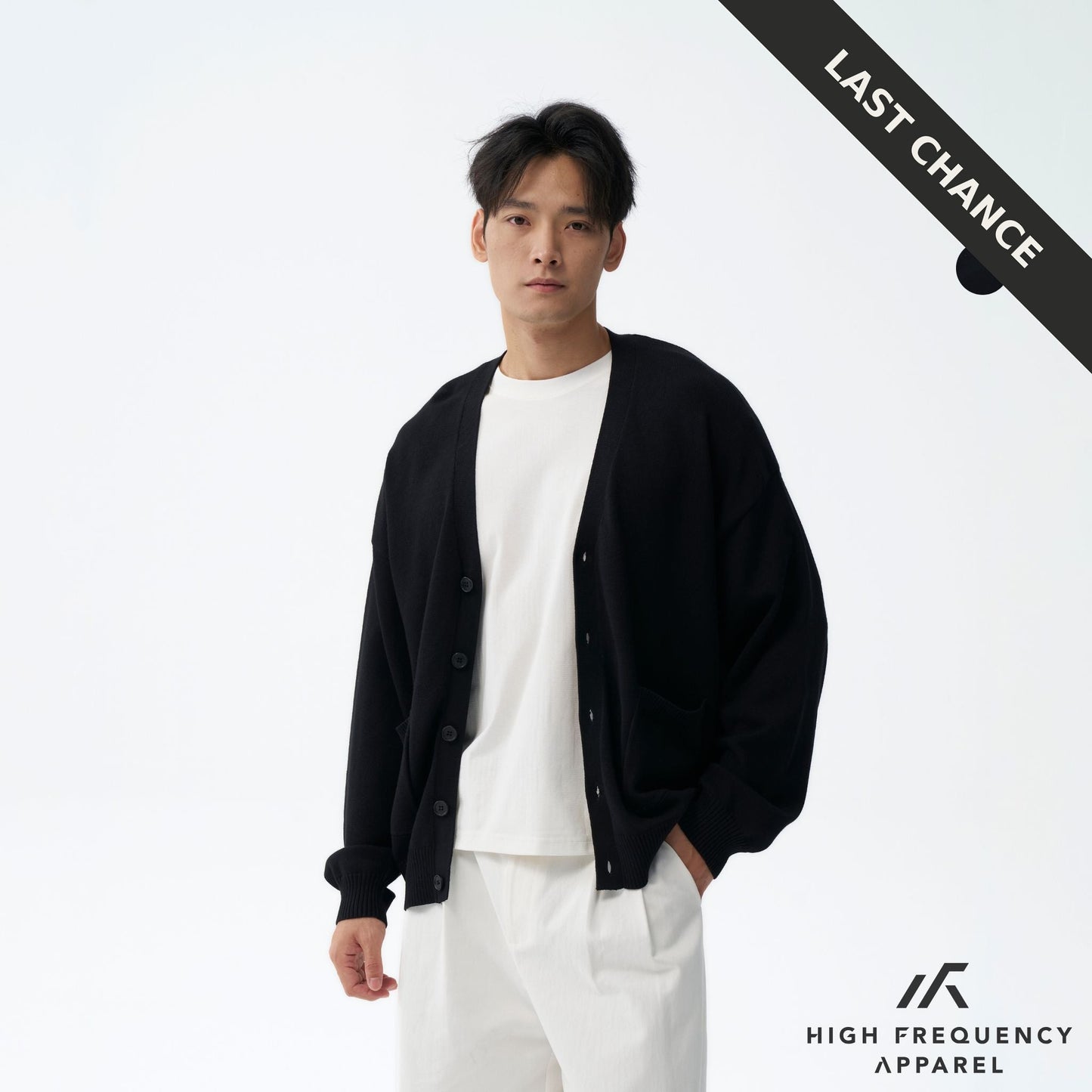unisex relax fitted knitted cardigan