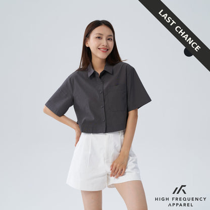 Relaxed Fit Boxy Crop Shirt