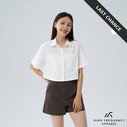 Relaxed Fit Boxy Crop Shirt