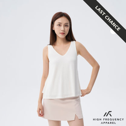 Chiffon Sleeveless V-Neck Top