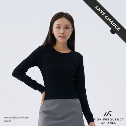 Long Sleeve Ribbed Tee – Stretch Fit Essentials