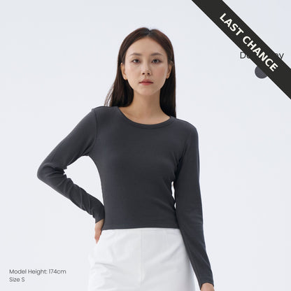 Long Sleeve Ribbed Tee – Stretch Fit Essentials