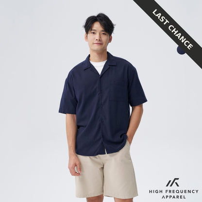 Camp-Collar Short Sleeve Shirt - Relaxed Fit