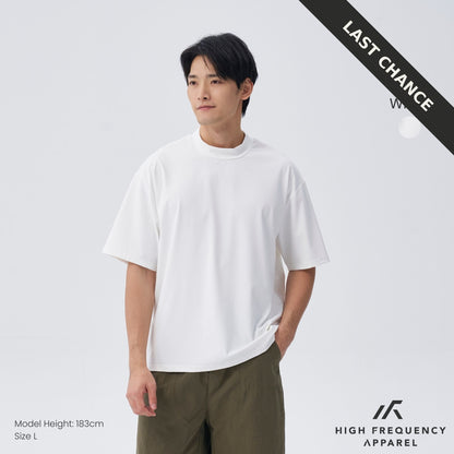 Mock Neck Athleisure Oversized T-Shirt