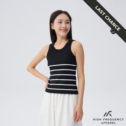 Half Striped Knitted Tank Top