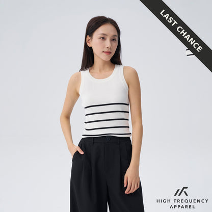 Half Striped Knitted Tank Top