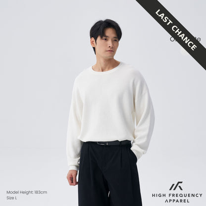 Loose Fit Heavyweight Knitted Long Sleeve Pullover