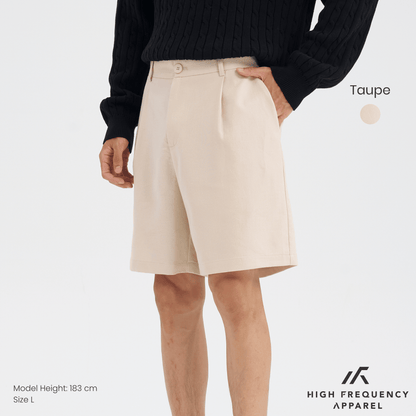 Single Pleated Linen Shorts