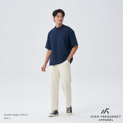 Mock Neck Athleisure Oversized T-Shirt