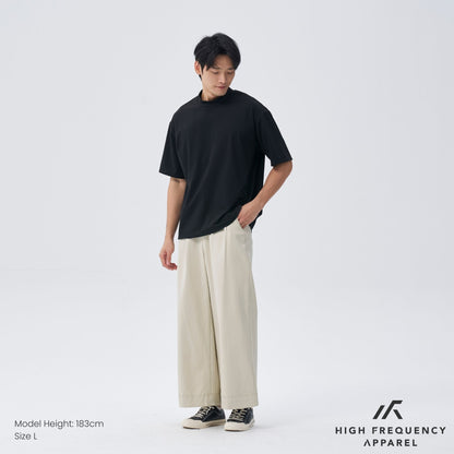 Mock Neck Athleisure Oversized T-Shirt