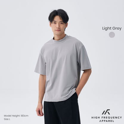 Mock Neck Athleisure Oversized T-Shirt
