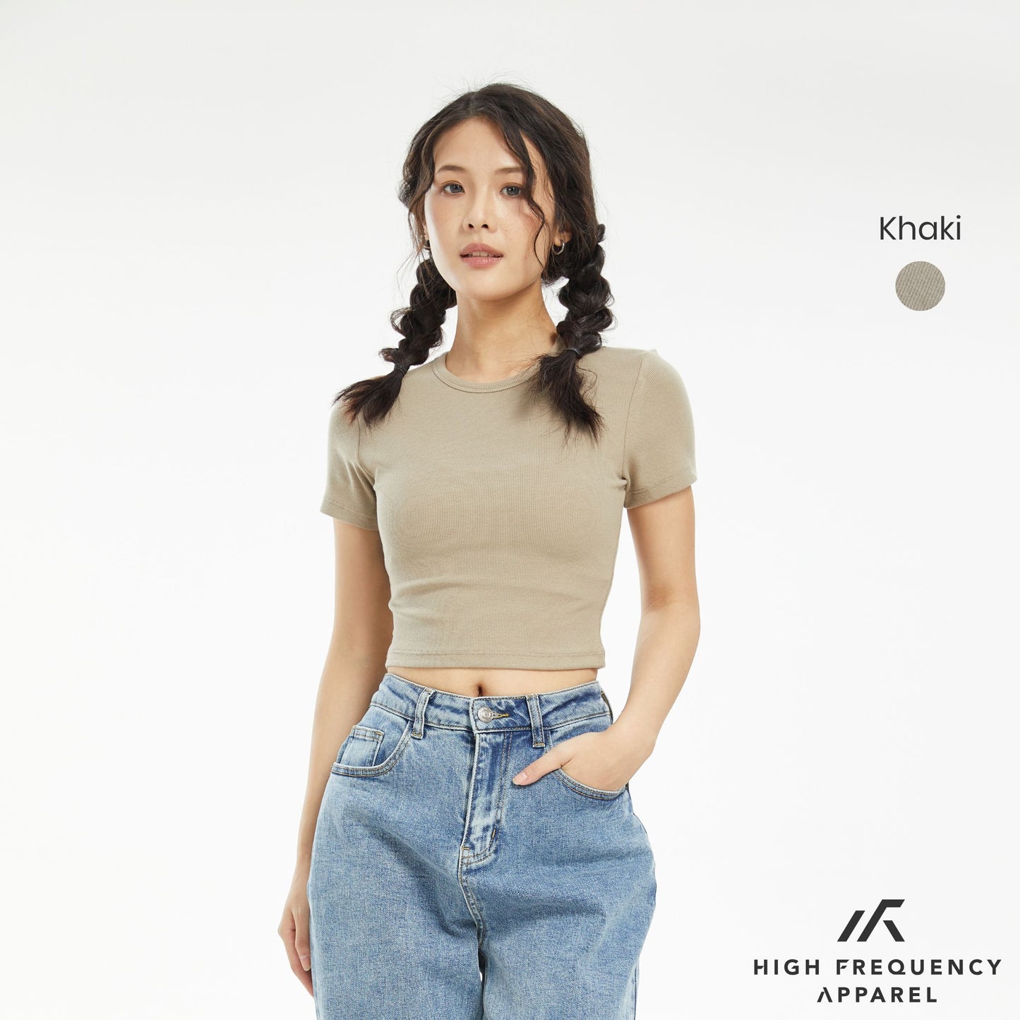 hfa women's ribbed crop top