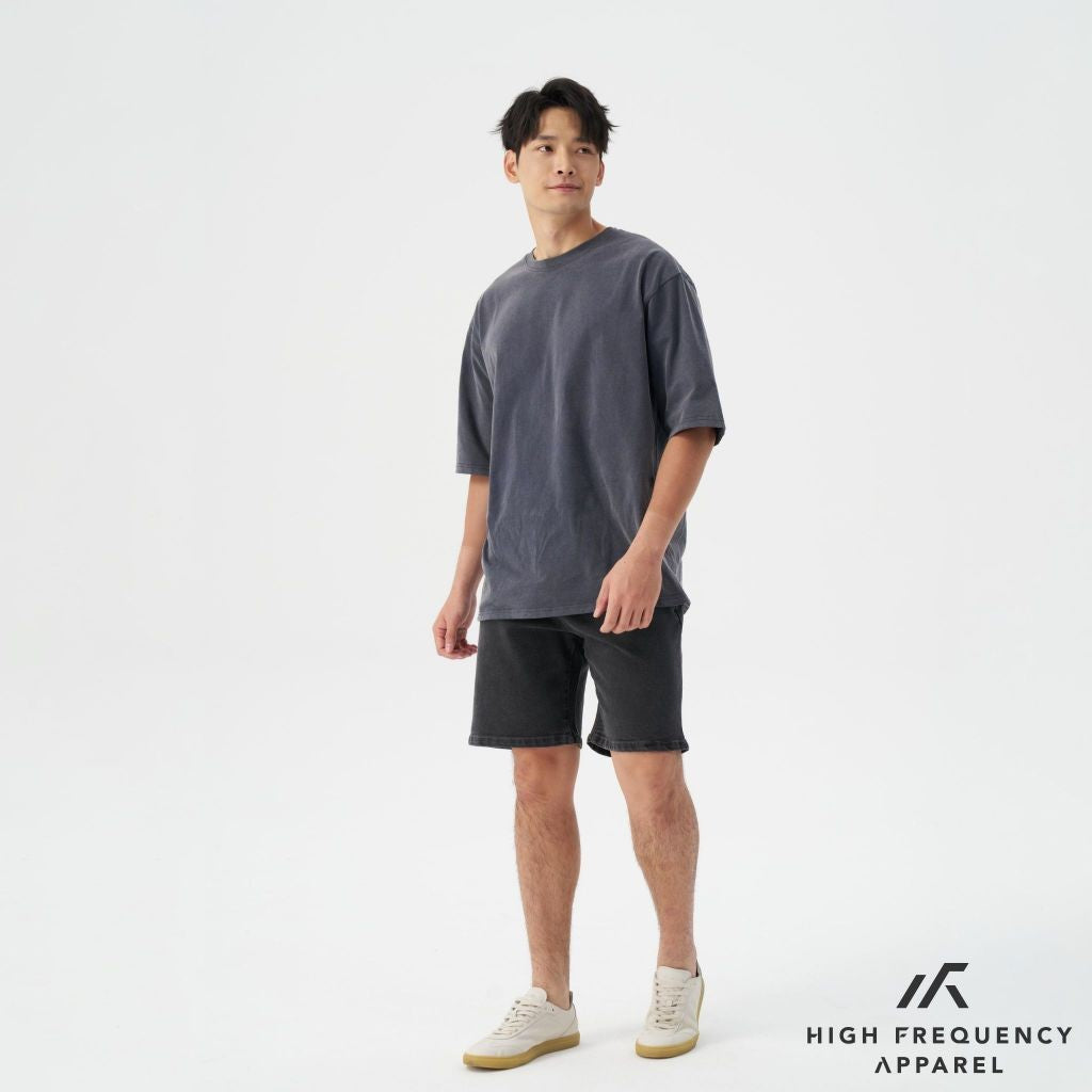 hfa men's black denim shorts