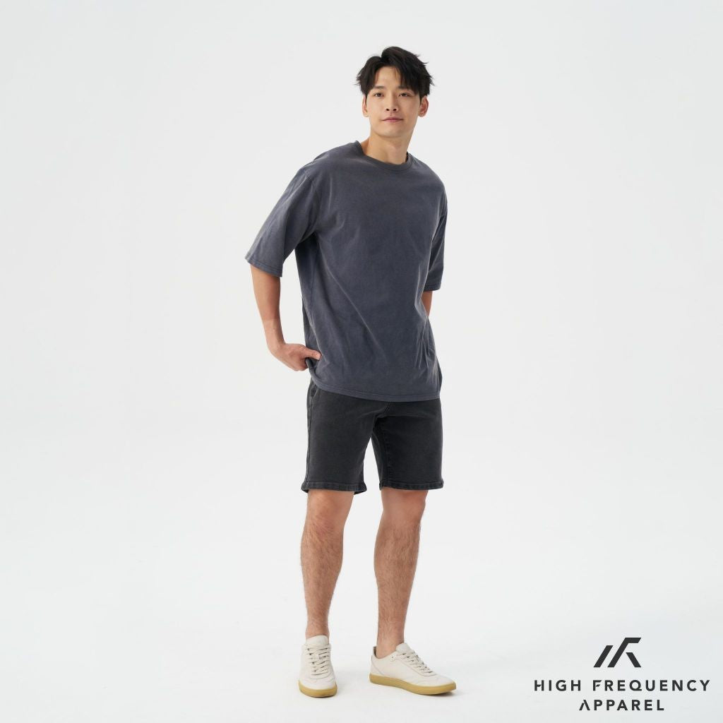 hfa men's black denim shorts