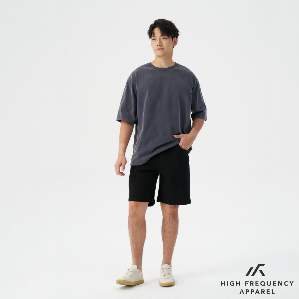 hfa men's black denim shorts