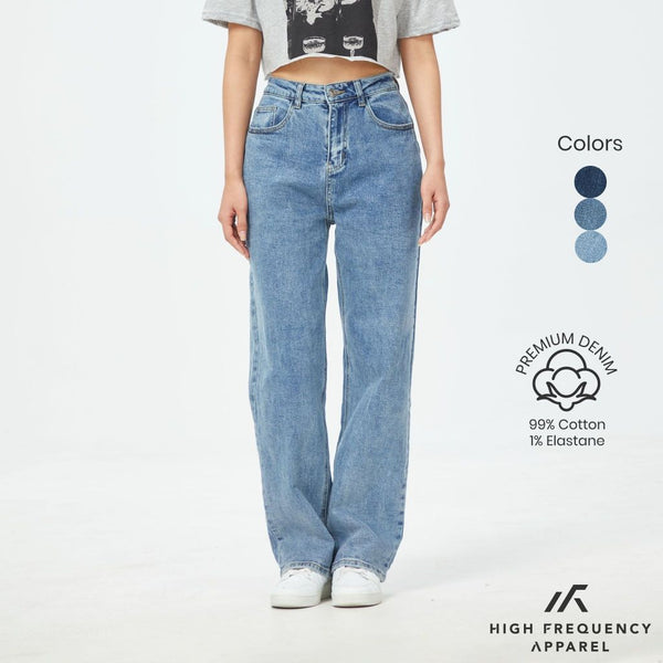 HFA Women's Mid Waisted Straight Cut Stretch Denim Jeans – HFA Singapore