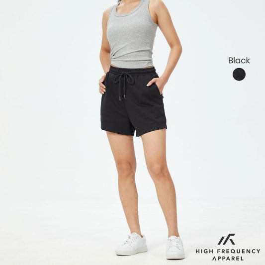 High-Waisted Cotton Sweat Shorts