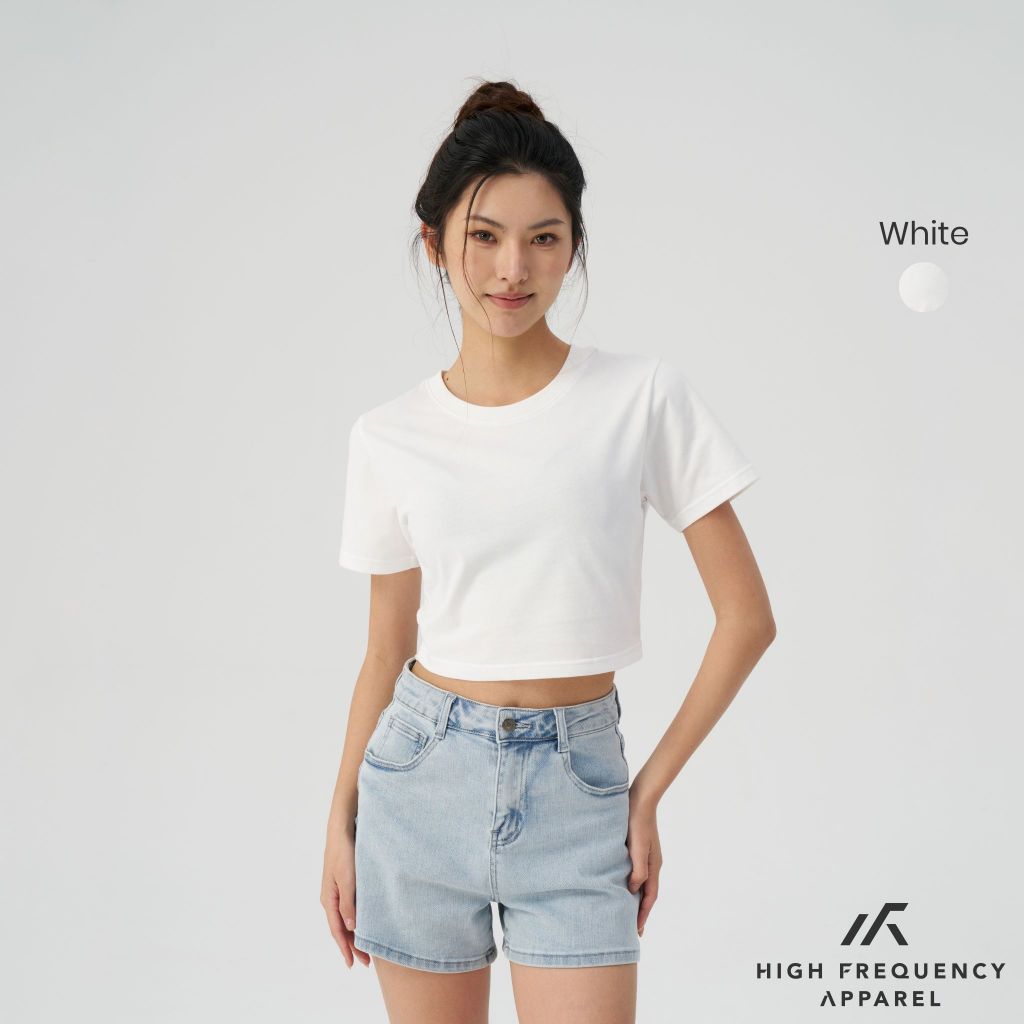 hfa women's cotton cropped boxy t-shirt