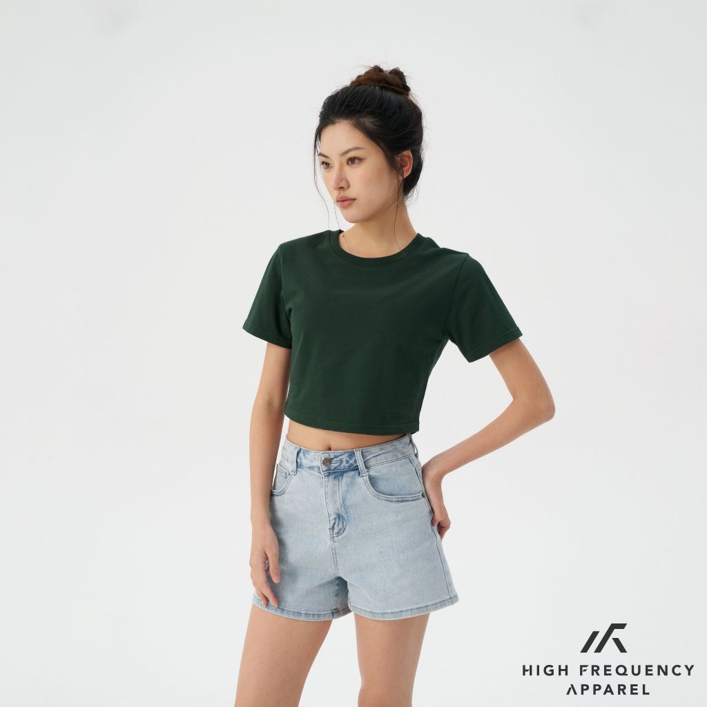 hfa women's cotton cropped boxy t-shirt