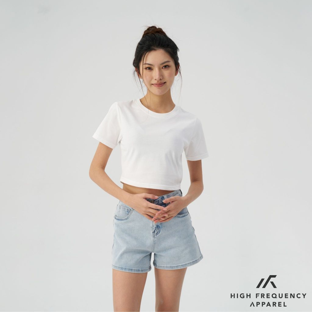 hfa women's cotton cropped boxy t-shirt