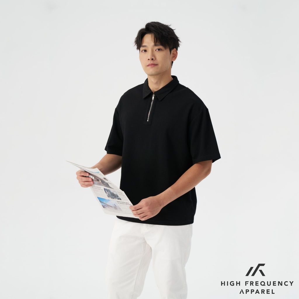 hfa cooling quarter zip polo 220gsm oversized tee