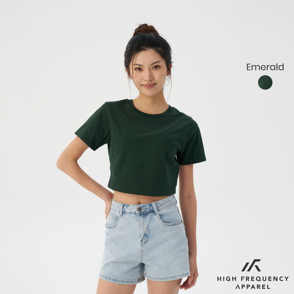 hfa women's cotton cropped boxy t-shirt