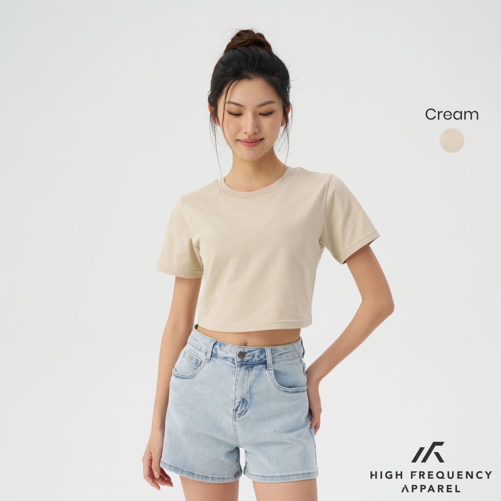 hfa women's cotton cropped boxy t-shirt