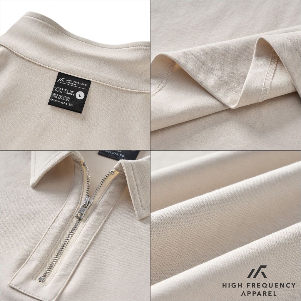 hfa cooling quarter zip polo 220gsm oversized tee