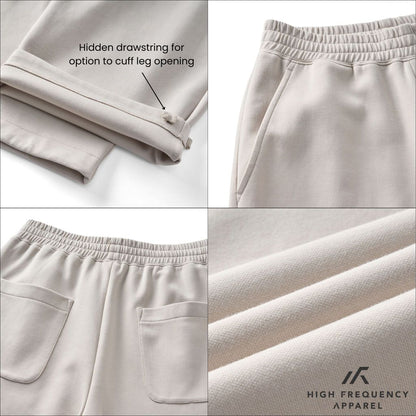 HFA Unisex Wide Leg Sweatpants With Adjustable Cuffs