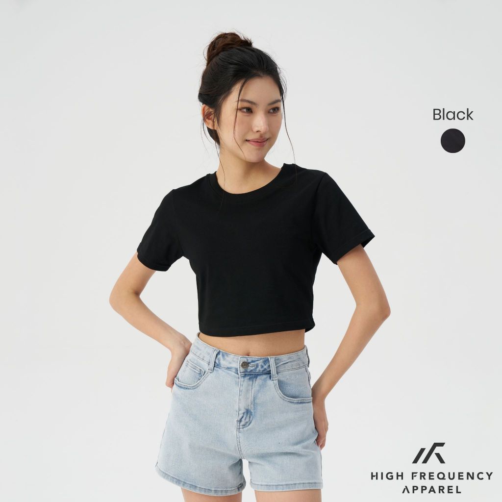 hfa women's cotton cropped boxy t-shirt