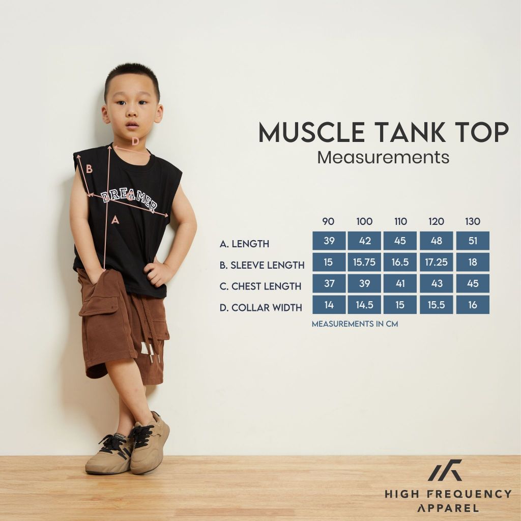 hfa kids cotton muscle tank top