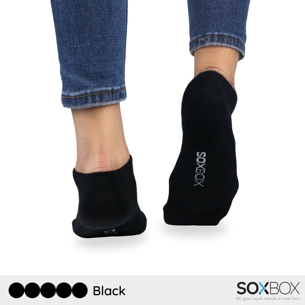[5 pairs] soxbox unisex low ankle cotton socks